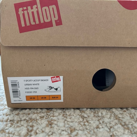 NIB Fitflop F-Sporty Lace-up Sneaker in Urban White - Size 8 - Picture 12 of 13